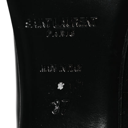 Saint Laurent Patent Calfskin Diane 100 Boots 37 Black 8 of 12