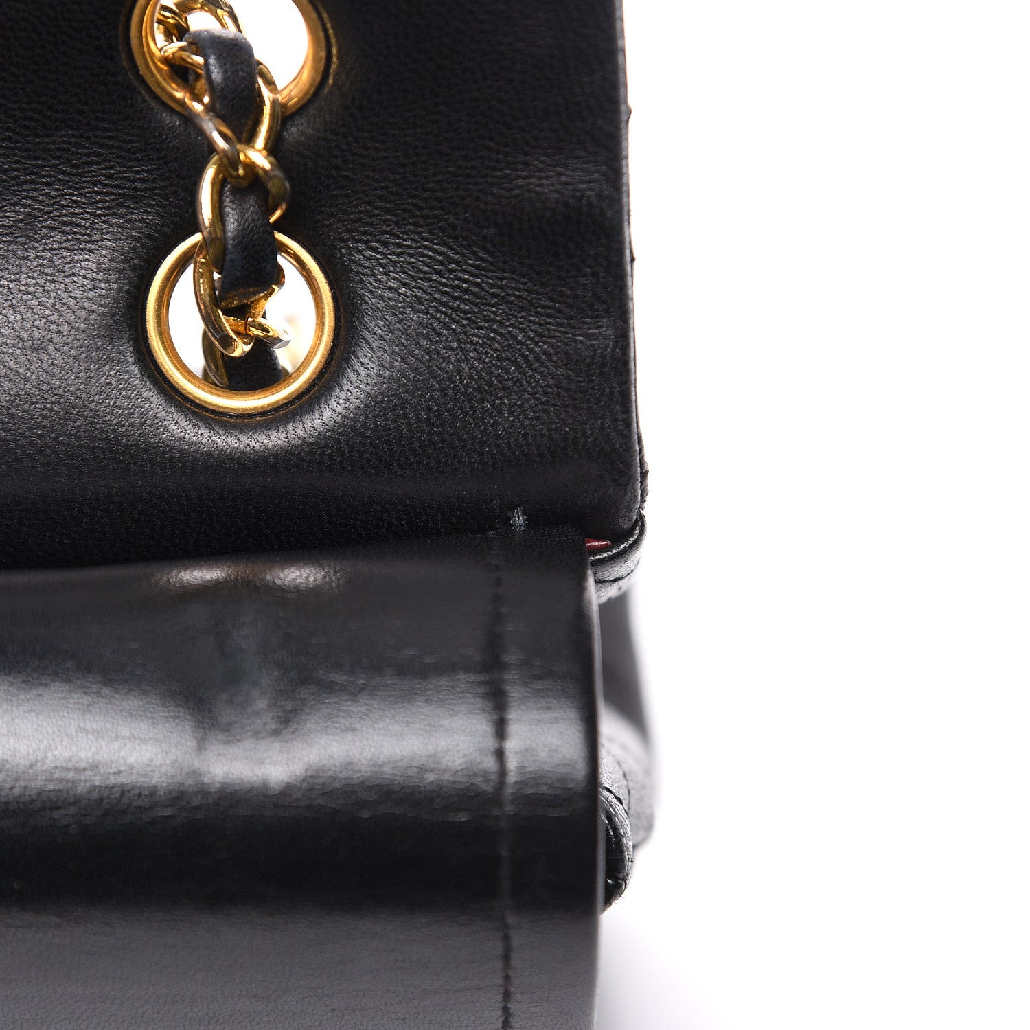 Chanel Lambskin Quilted Medium Double Flap Black 17 of 18