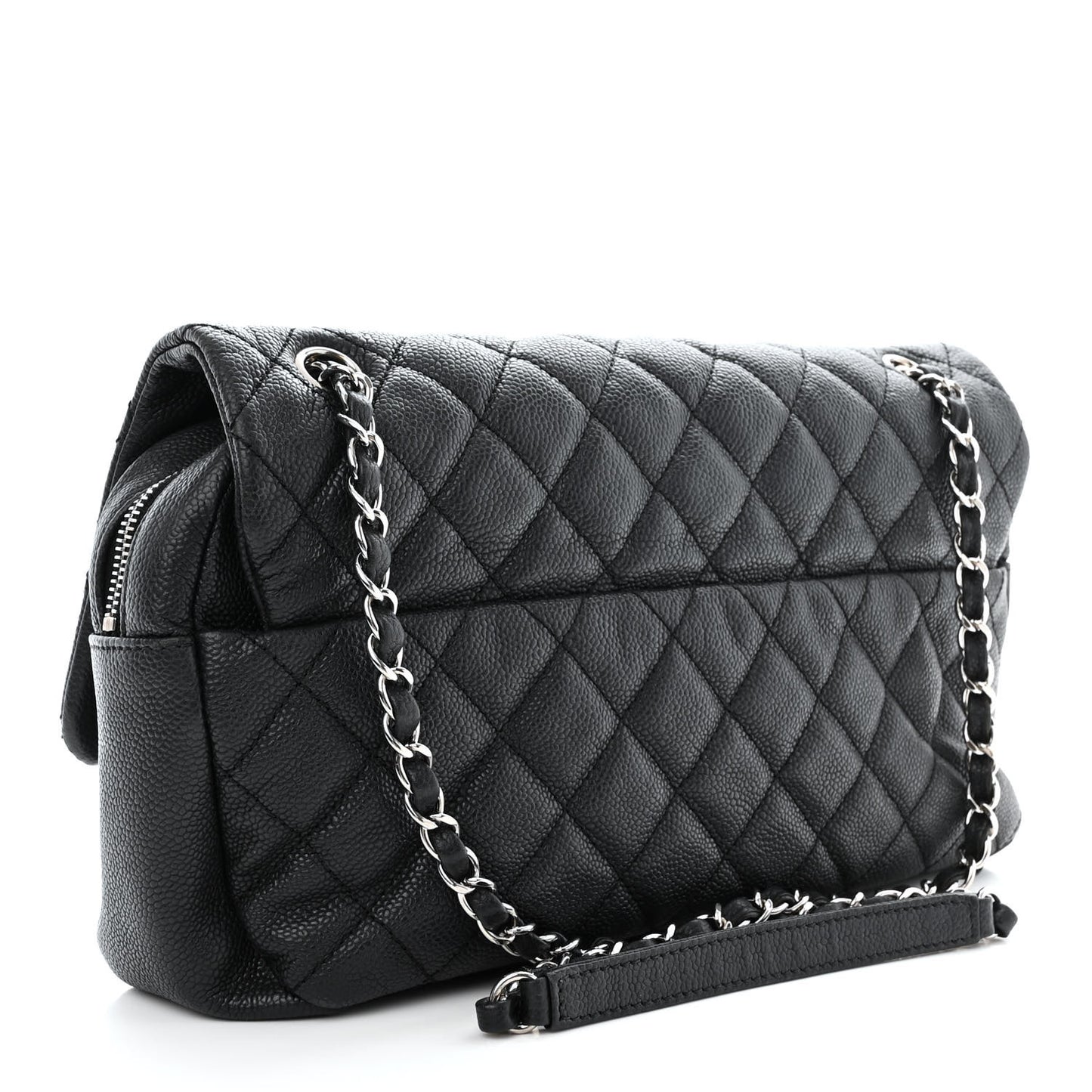 Caviar Quilted Jumbo Easy Flap Black