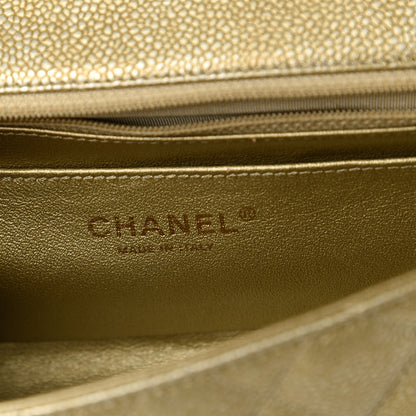 Chanel Metallic Caviar Quilted Mini Rectangular Flap Gold 8 of 11