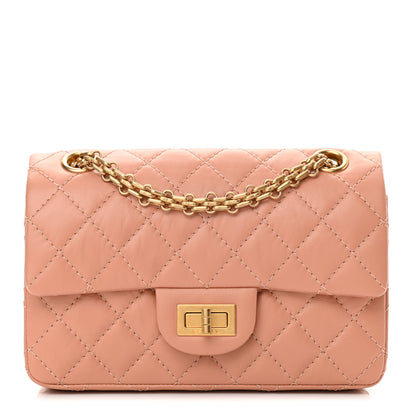 Chanel Aged Calfskin Quilted 2.55 Reissue Mini Flap Beige 1 of 12