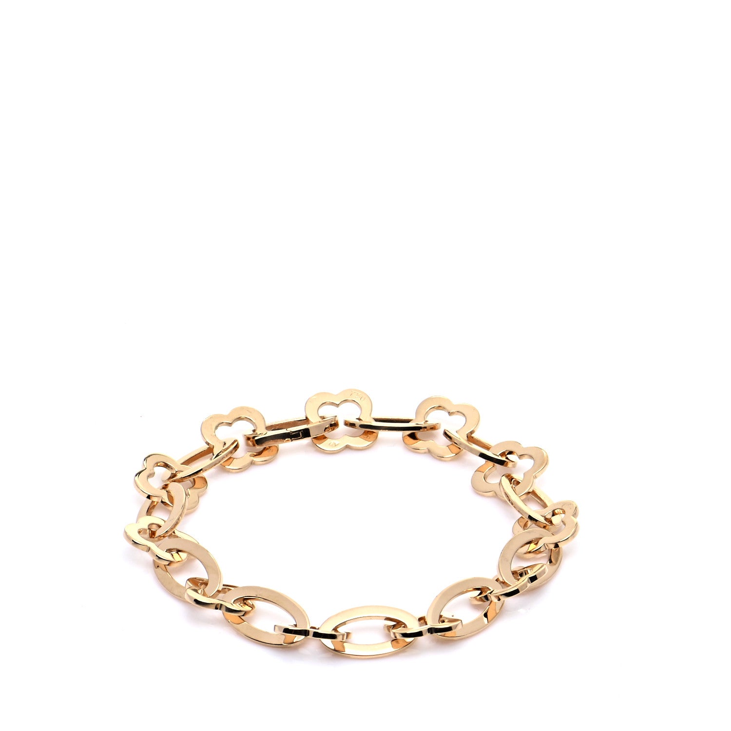 Van Cleef & Arpels 18K Yellow Gold Byzantine Alhambra Link Bracelet 3 of 9