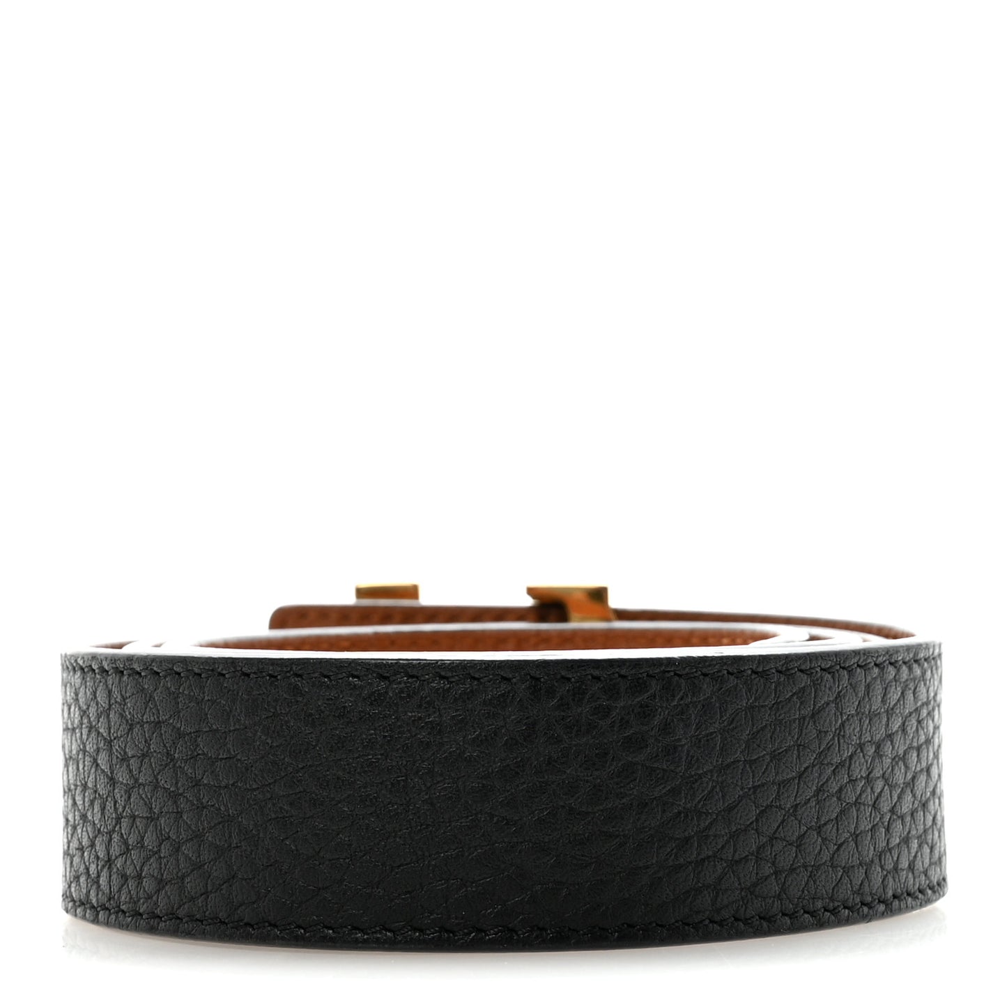 Taurillon Calfskin 30mm LV Initiales Reversible 80 32 Belt Black