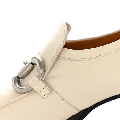 Gucci Malaga Kid Horsebit Platform Loafers 35 Mystic White 11 of 11