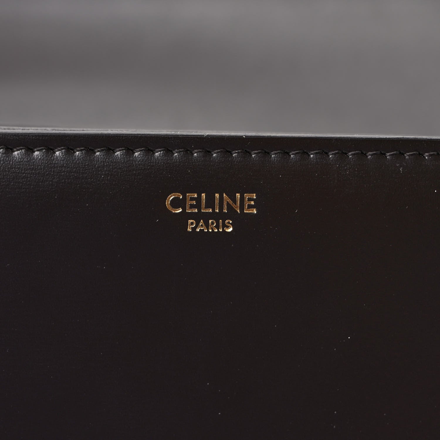 Celine Shiny Calfskin Medium Triomphe Brown 7 of 9