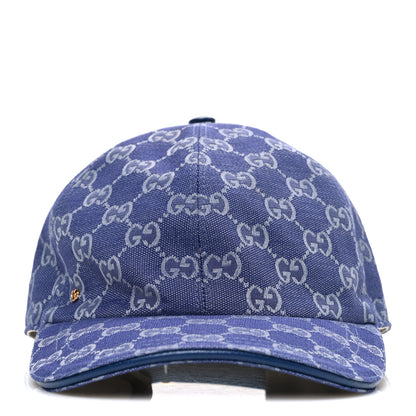 Gucci Monogram New GG Baseball Hat L Blue Grey 3 of 8