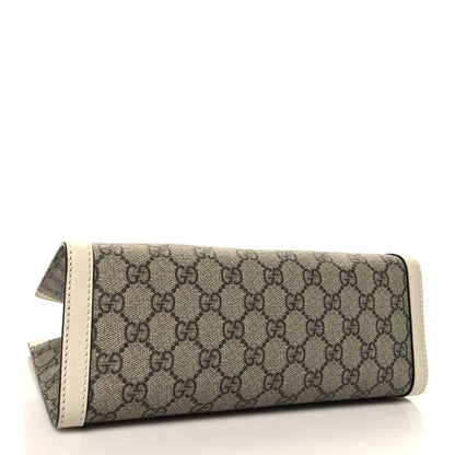 Gucci GG Supreme Monogram Moon Calfskin Small Padlock Tote Beige Ebony Mystic White 4 of 10