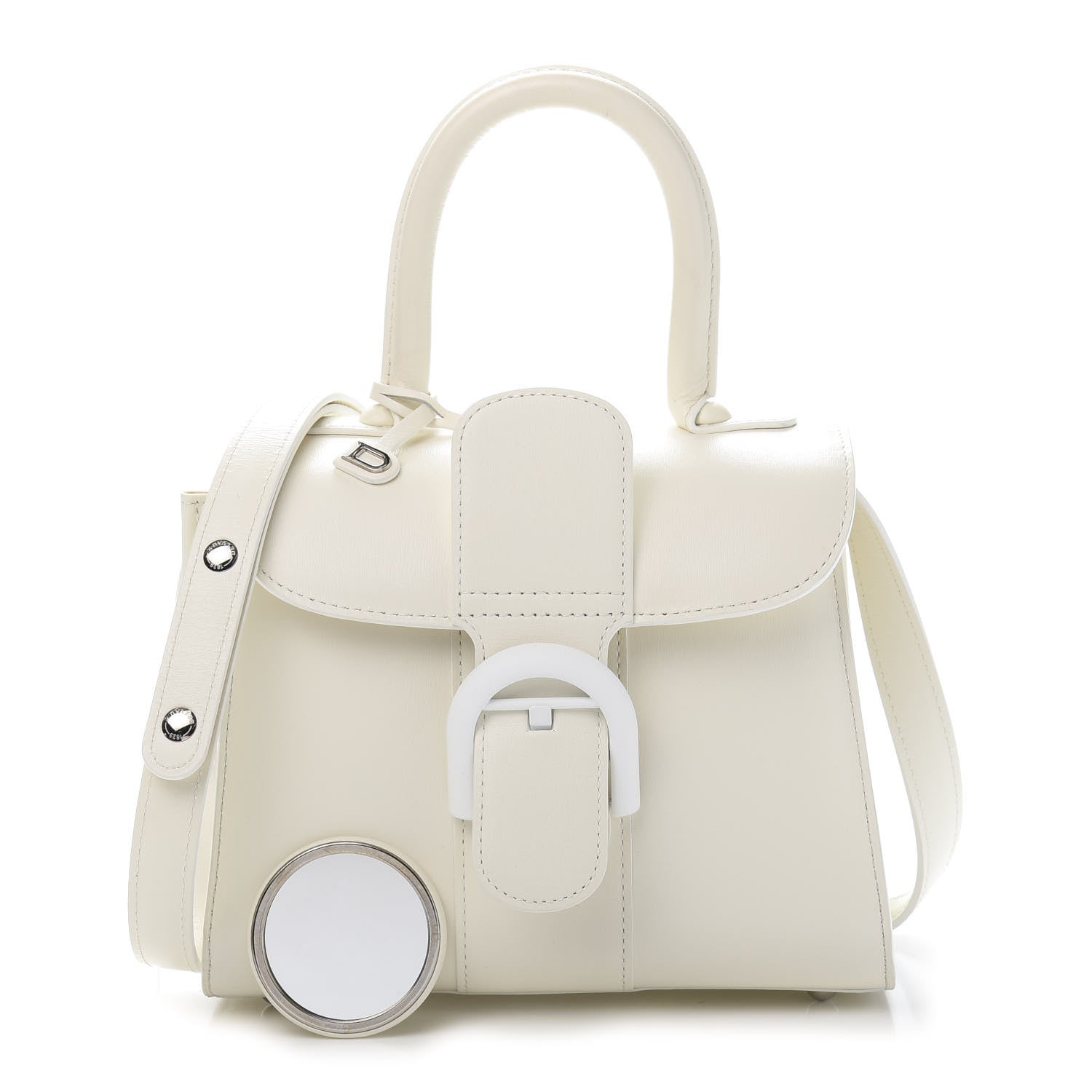 Delvaux Calfskin Mini Brillant Satchel Ivory 1 of 14