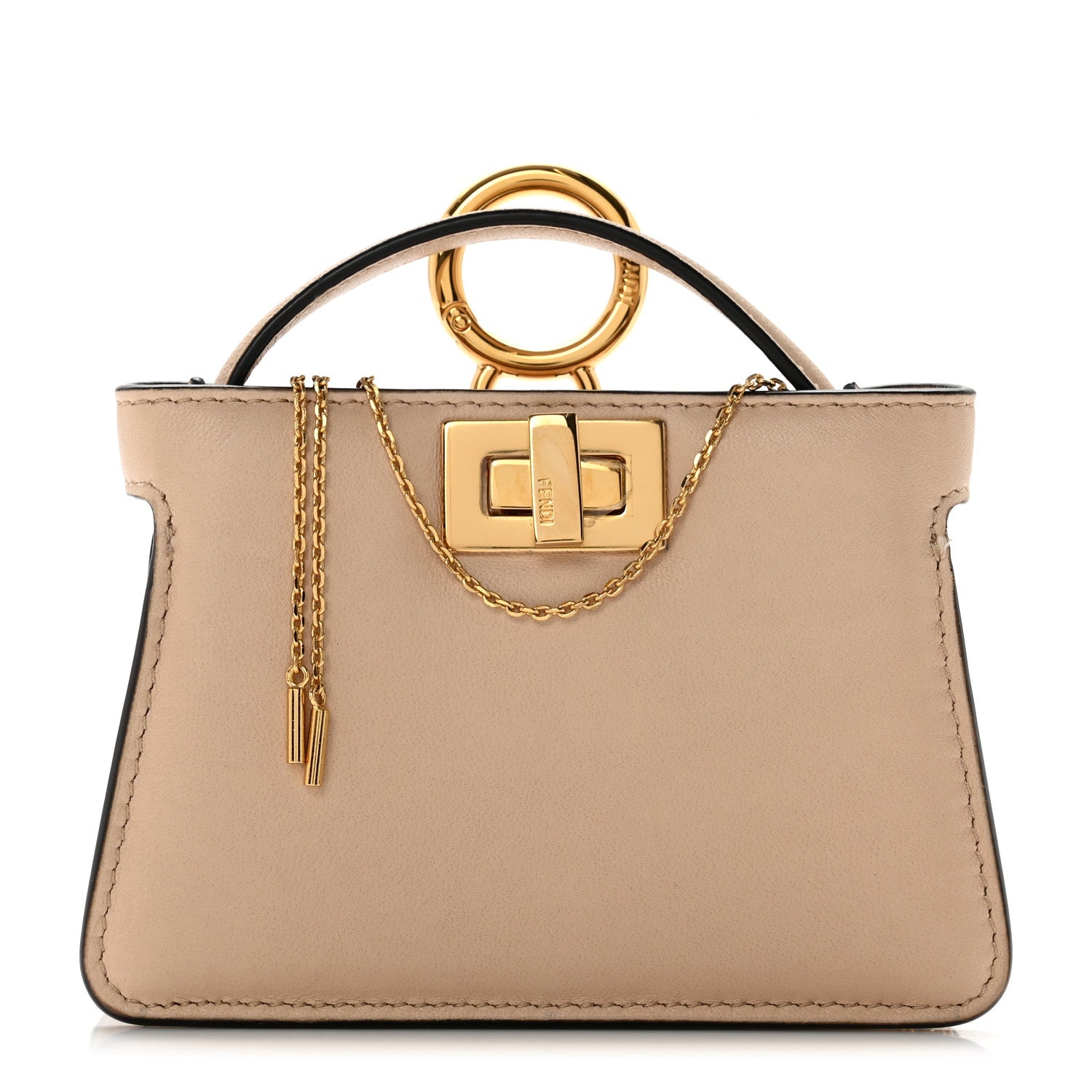 Fendi Nappa Sigma Pico Peekaboo Charm Poudre 1 of 7