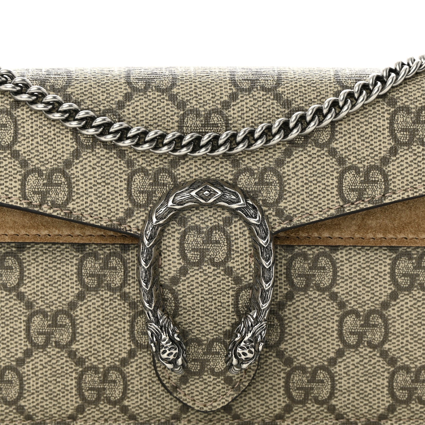 GG Supreme Monogram Super Mini Dionysus Shoulder Bag Taupe