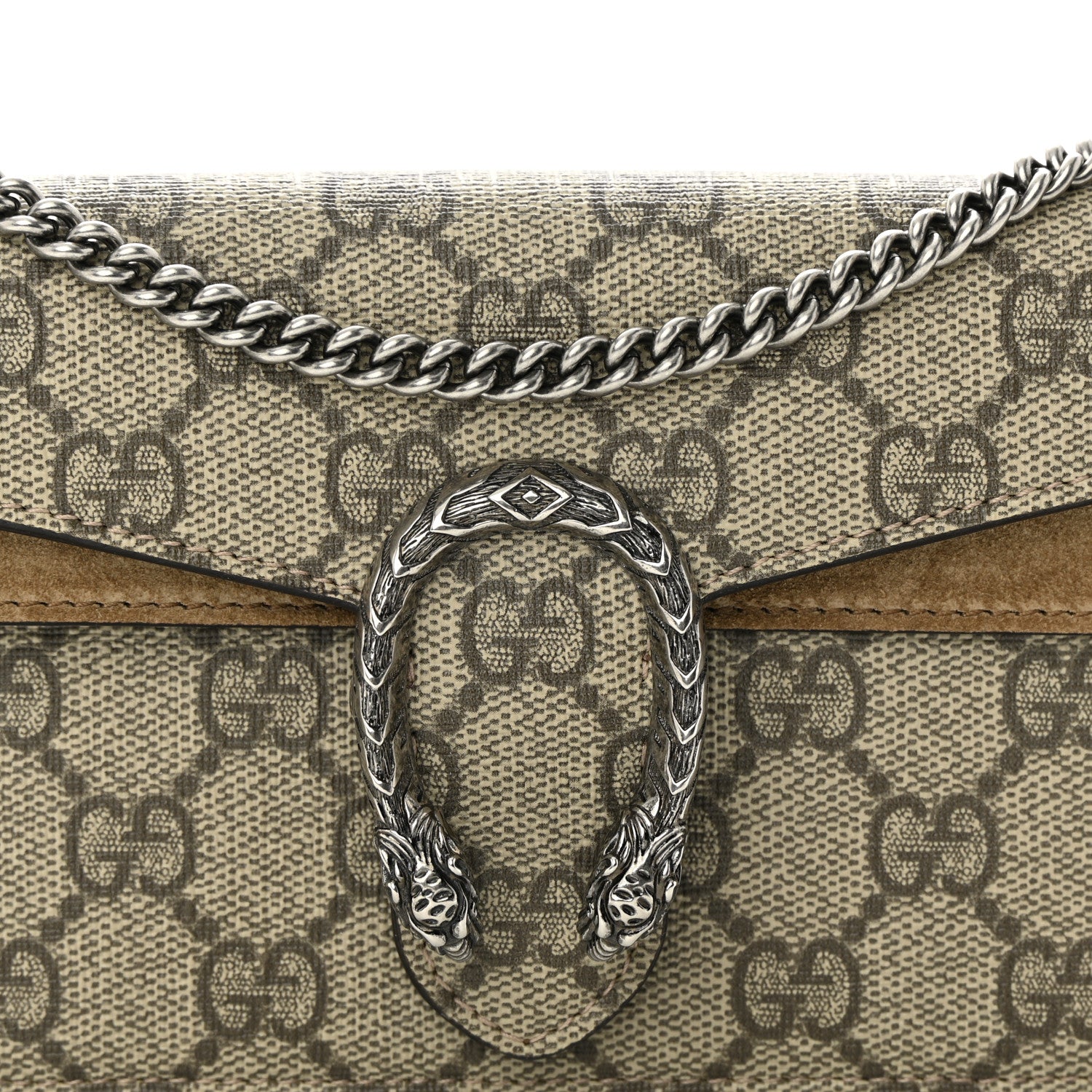 Gucci GG Supreme Monogram Super Mini Dionysus Shoulder Bag Taupe 7 of 12