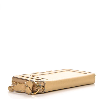 Chloe Grained Calfskin Marcie Long Zip Around Wallet Beige 4 of 11