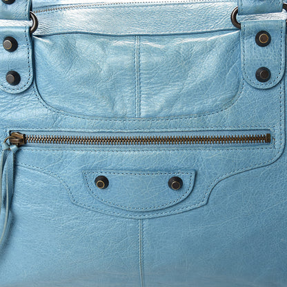 Balenciaga Agneau Classic Hardware Work Bleu Indigo 8 of 20