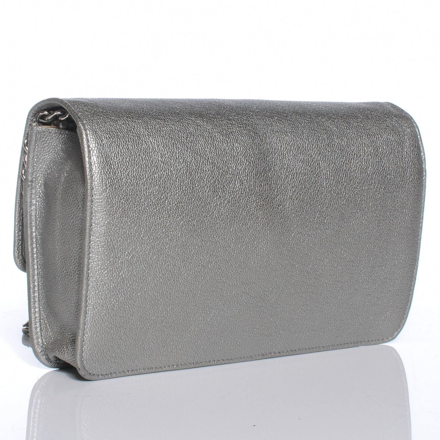 Goatskin Wallet On Chain WOC Silver