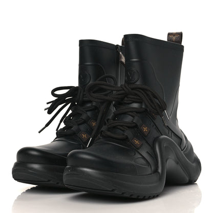 Louis Vuitton Mat Rubber Monogram LV Archlight Sneaker Boots 38 Black 3 of 9