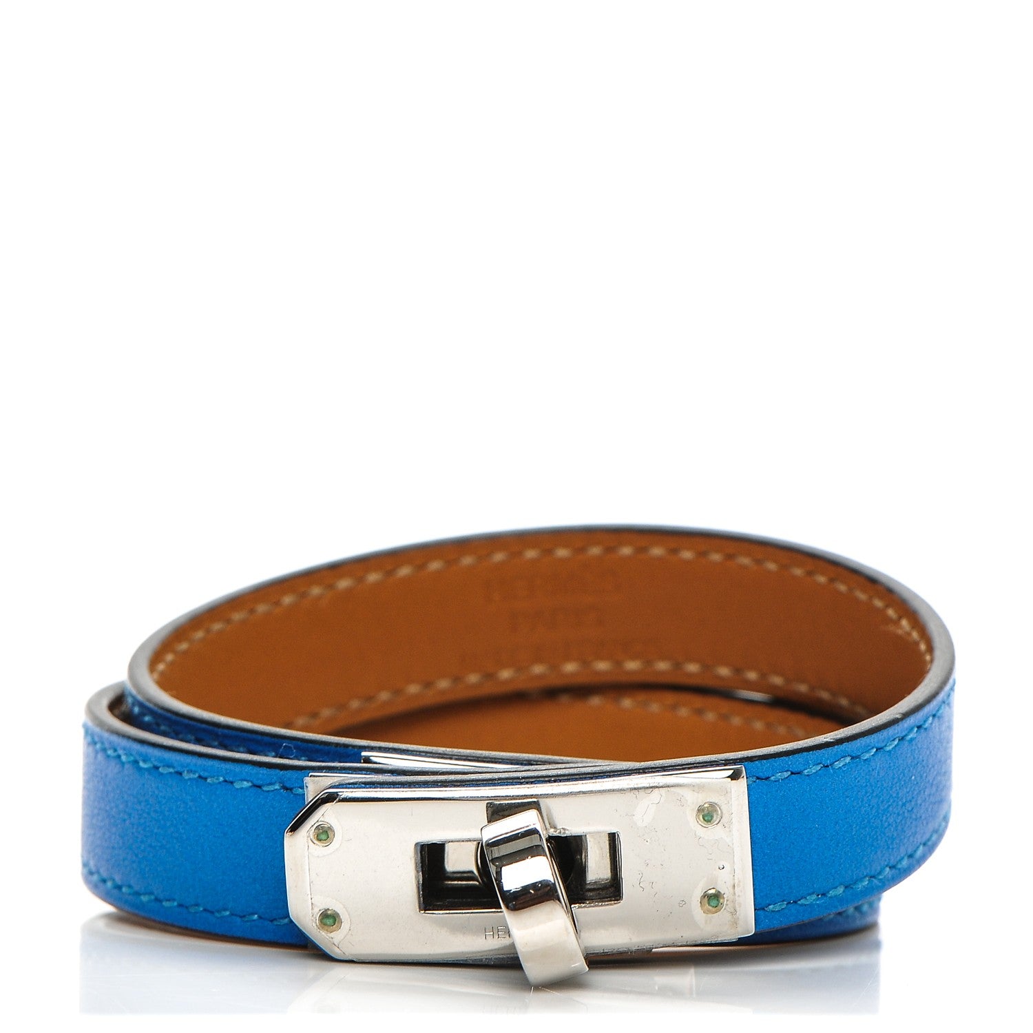 Hermes Swift Kelly Double Tour Bracelet S Bleu Hydra 1 of 6