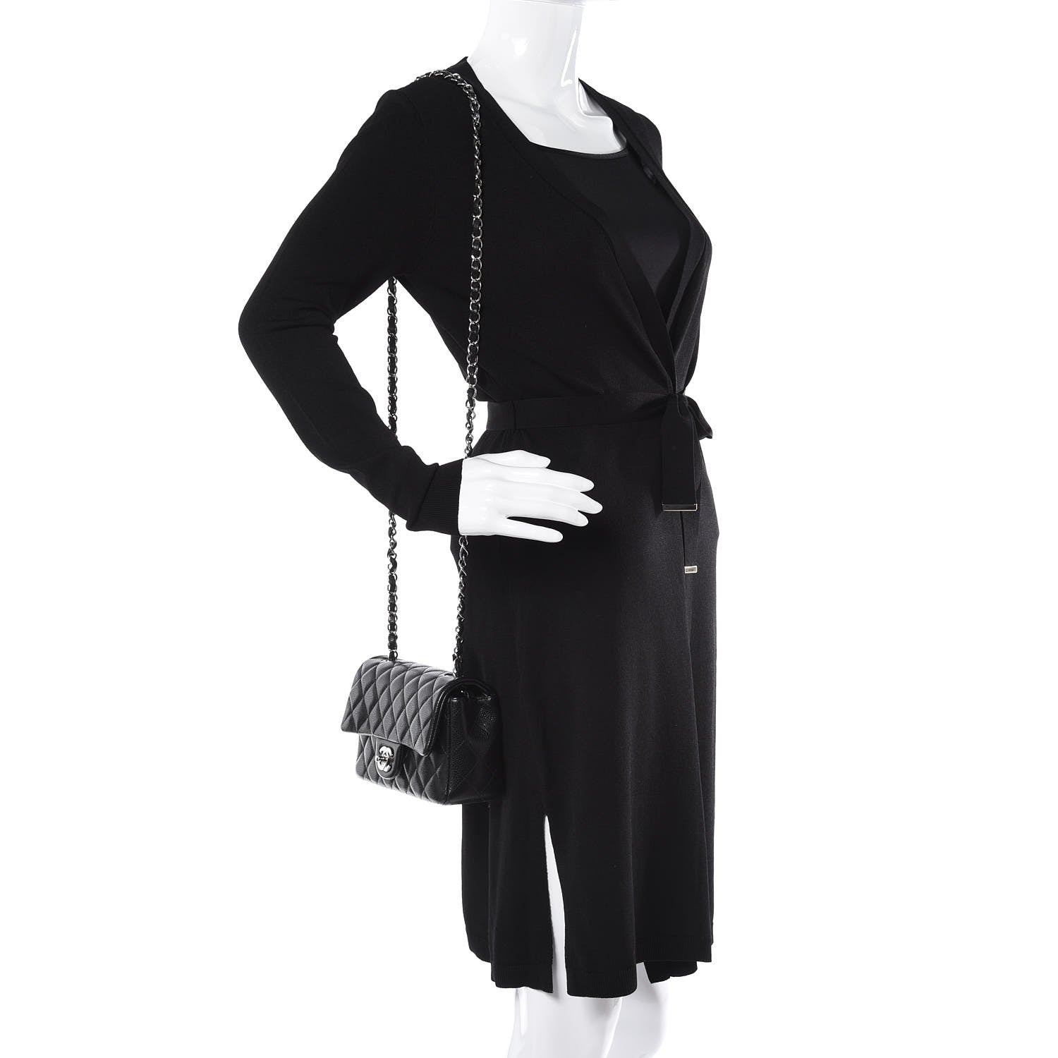 Chanel Caviar Quilted Mini Rectangular Flap Black 2 of 7
