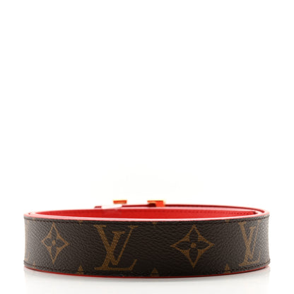 Louis Vuitton Monogram 30mm LV Initiales Reversible Belt 80 32 Red 3 of 11