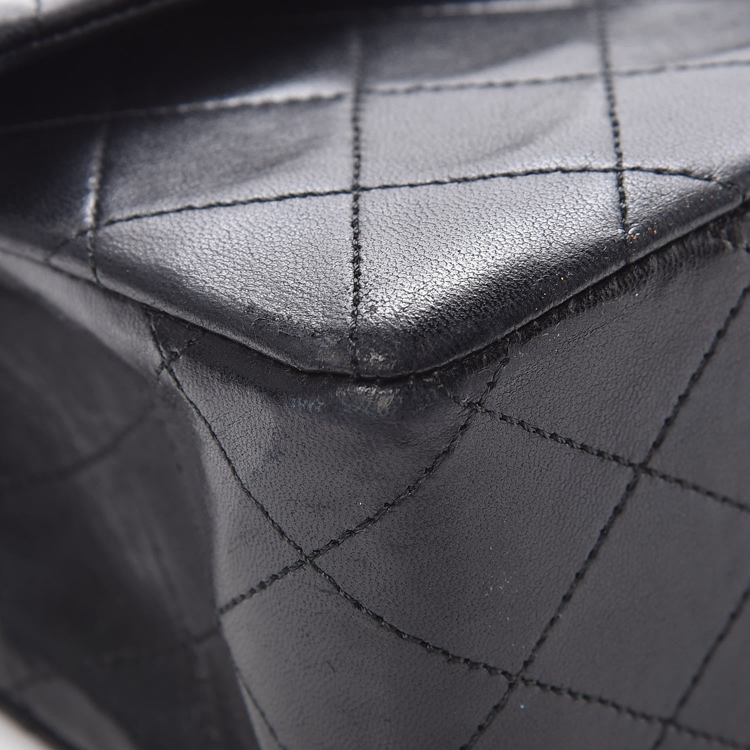 Chanel Lambskin Quilted Medium Double Flap Bag Black 12 of 18