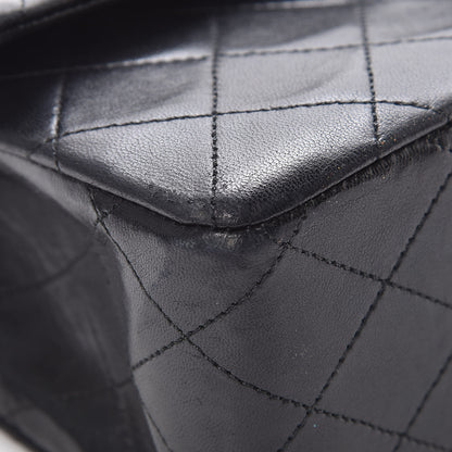 Chanel Lambskin Quilted Medium Double Flap Bag Black 12 of 18