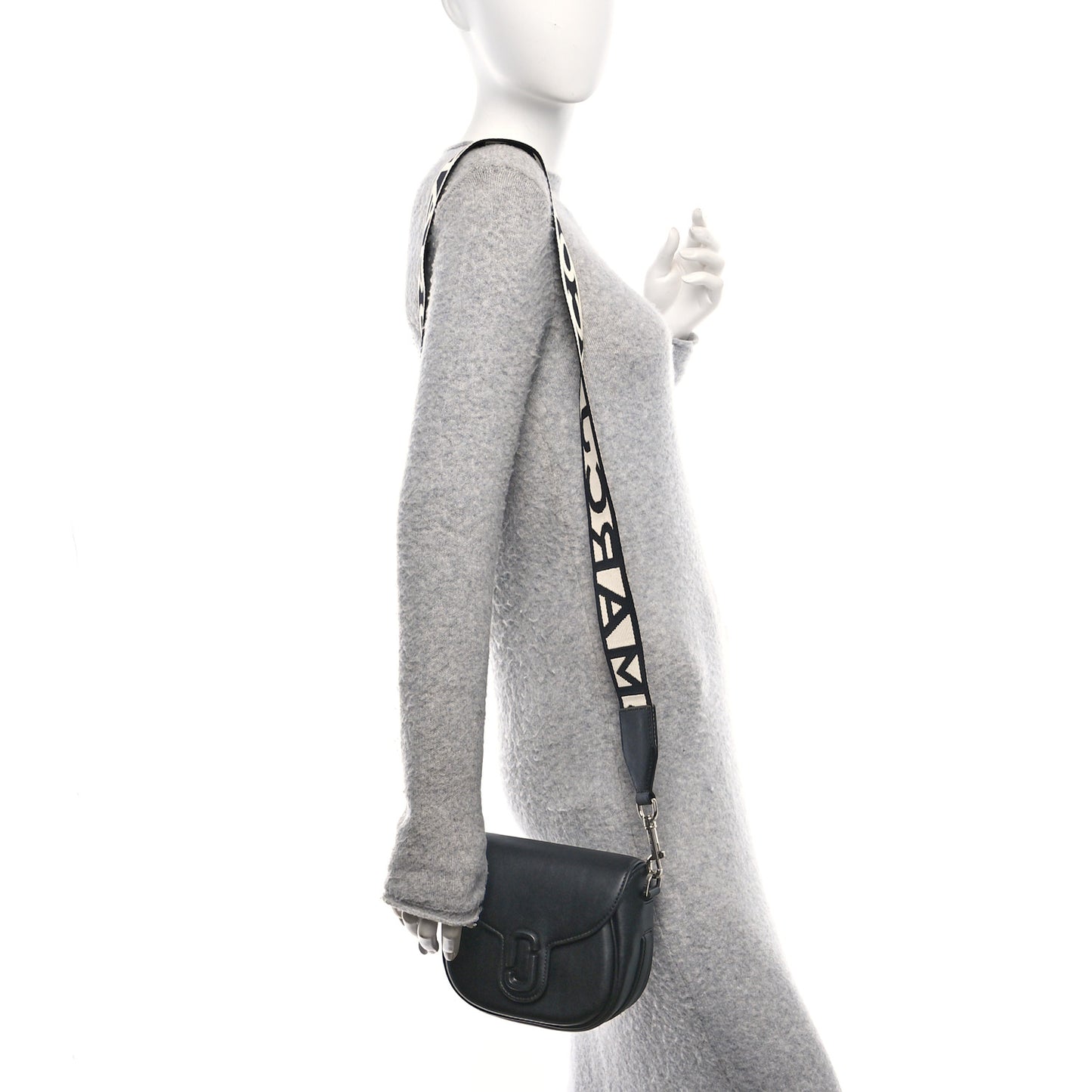Calfskin Small The Covered J Marc Saddle Bag Black