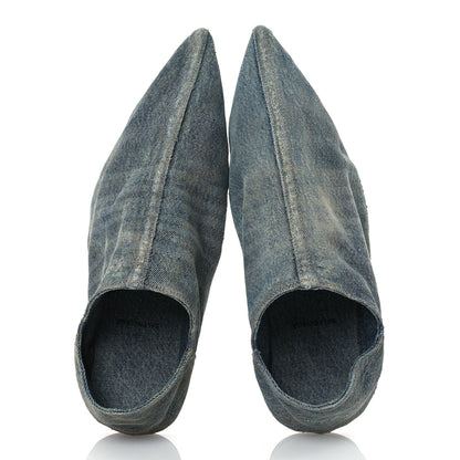 Balenciaga Calfskin Denim Babouche Mules 39 2 of 10