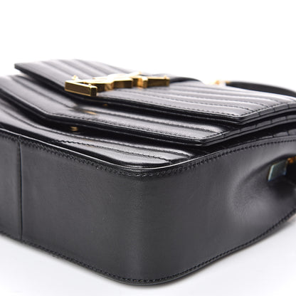 Saint Laurent Lambskin Matelasse Chevron Monogram Small Sulpice Bag Black 9 of 12