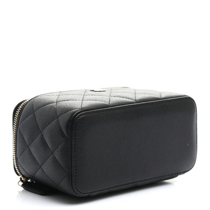 Chanel Caviar Quilted Small Vanity Case With Chain Black 4 of 7