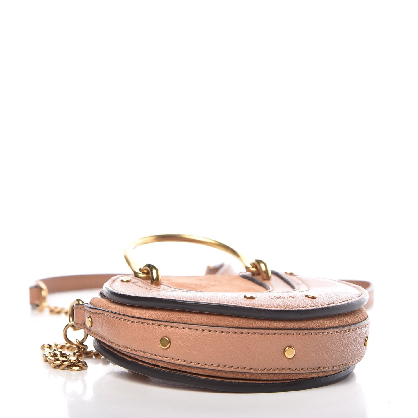 Goatskin Suede Mini Pixie Bag Nougat