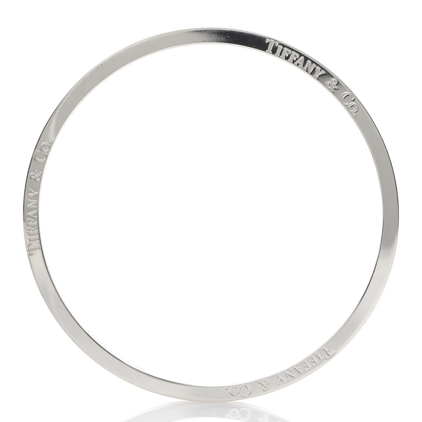Sterling Silver Enamel Bangle Bracelet Cream