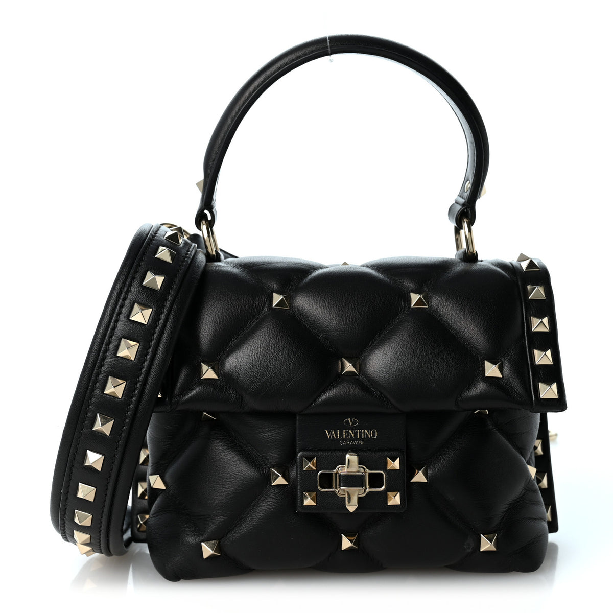 Valentino Garavani Nappa Mini Candystud Top Handle Bag Black 1 of 9