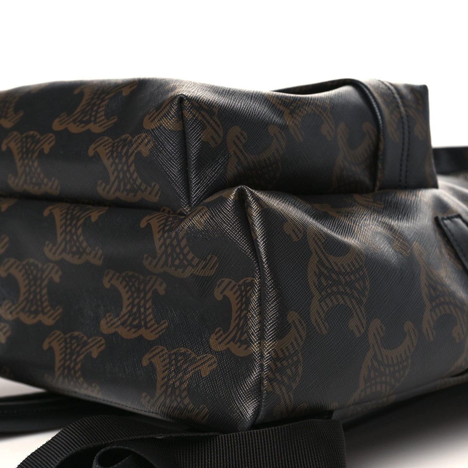 Celine Triomphe Canvas XL Calfskin Backpack Black 8 of 8