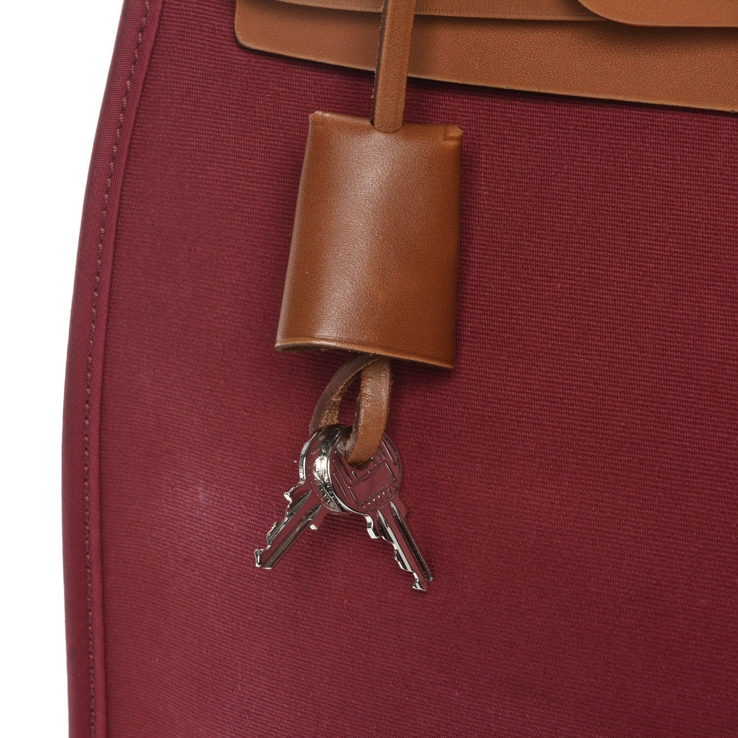 Hermes Vache Hunter Toile Herbag Zip 31 PM Rubis 8 of 13