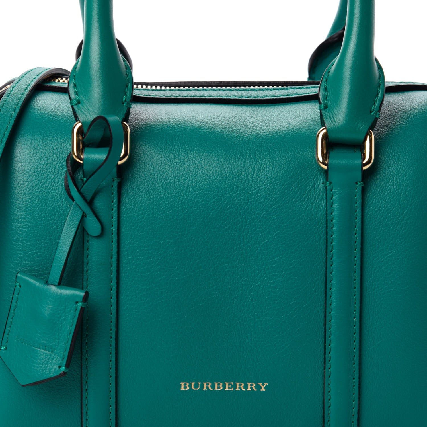 Burberry Soft Calfskin Small Alchester Bowling Bag Aqua Green 12 of 12