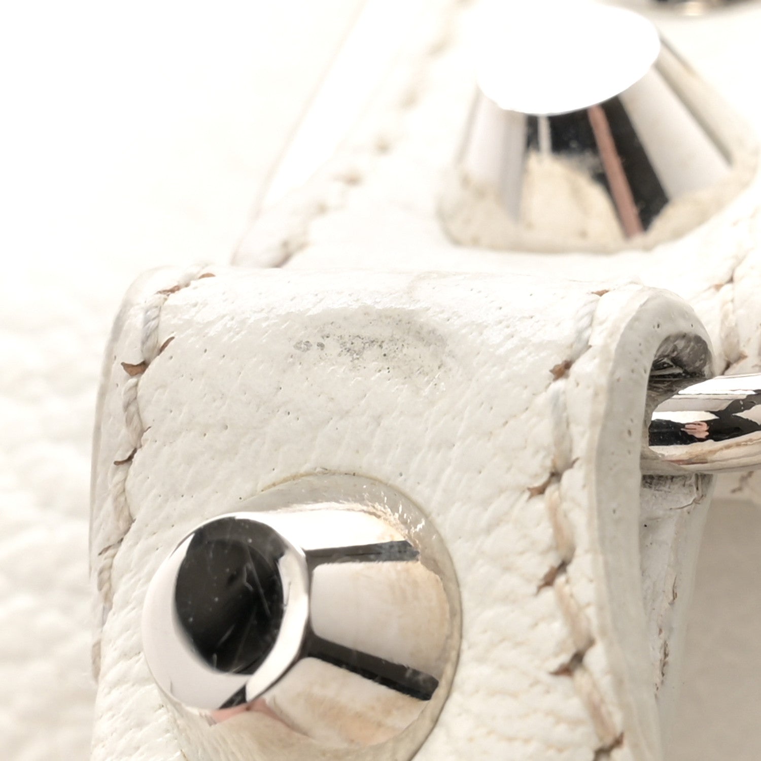 Balenciaga Chevre Silver Metallic Edge Hardware S City White 16 of 27