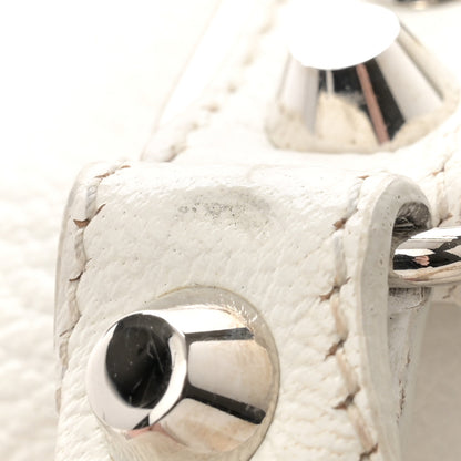Balenciaga Chevre Silver Metallic Edge Hardware S City White 16 of 27