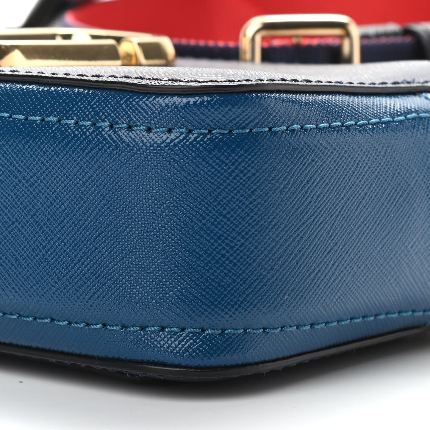 Saffiano Small Snapshot Camera Bag Navy Multicolor