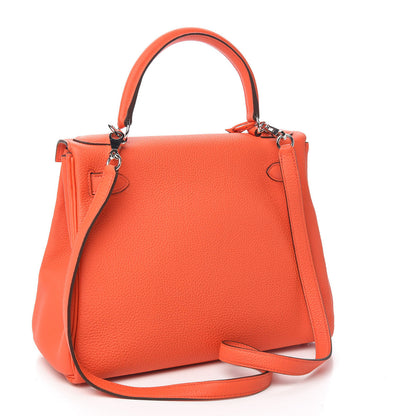 Hermes Togo Kelly Retourne 28 Poppy Orange 2 of 34