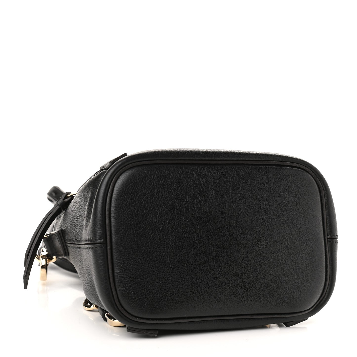 Suede Calfskin Mini Faye Backpack Black