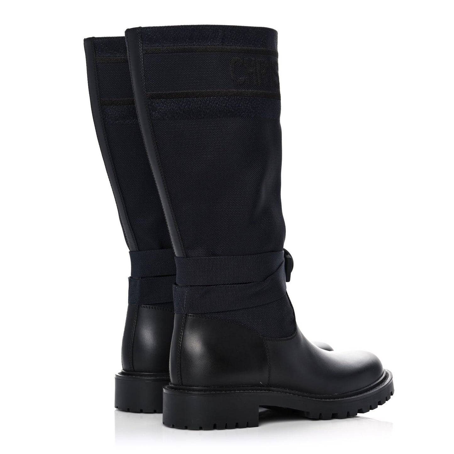 Technical Fabric Calfskin D-Major Boots 37 Black Blue