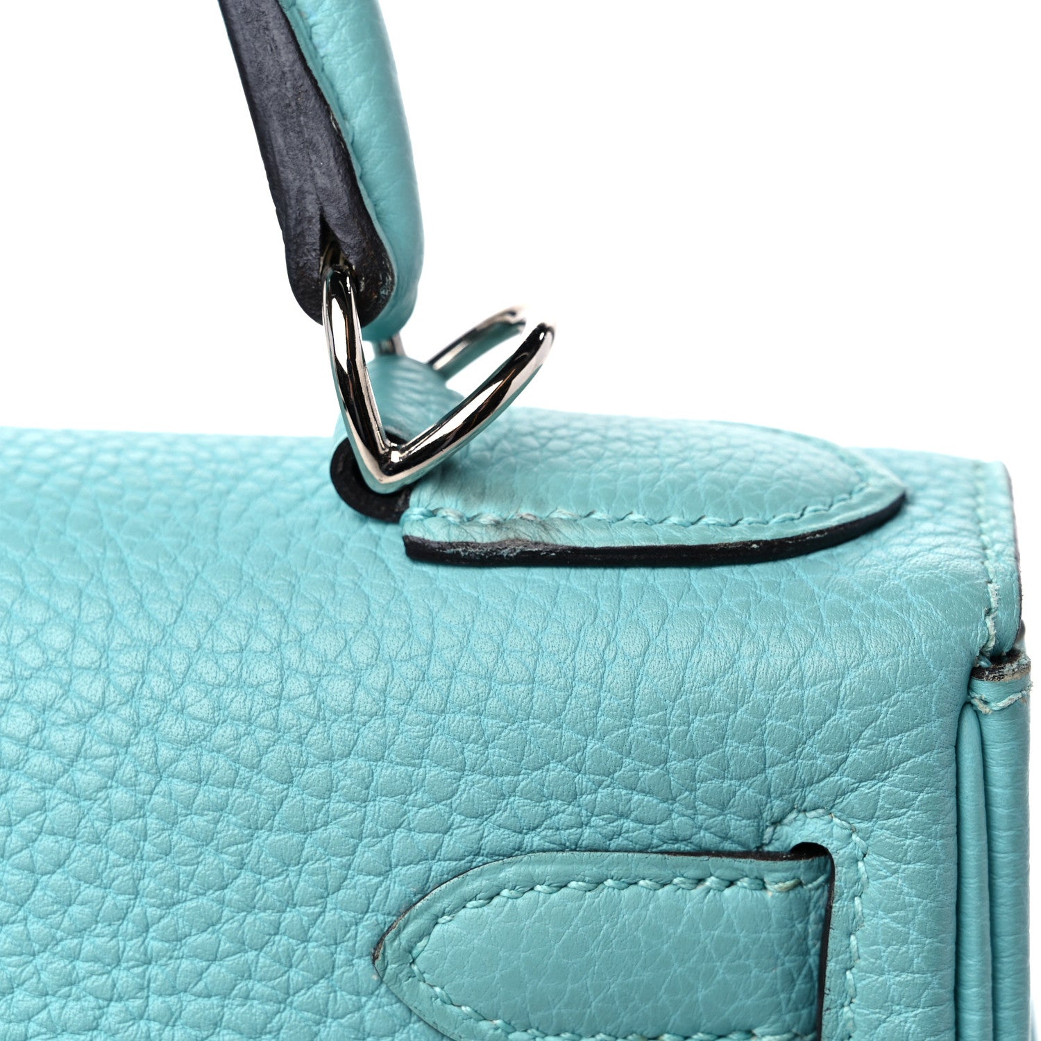 Hermes Togo Kelly Retourne 28 Bleu Atoll 12 of 18