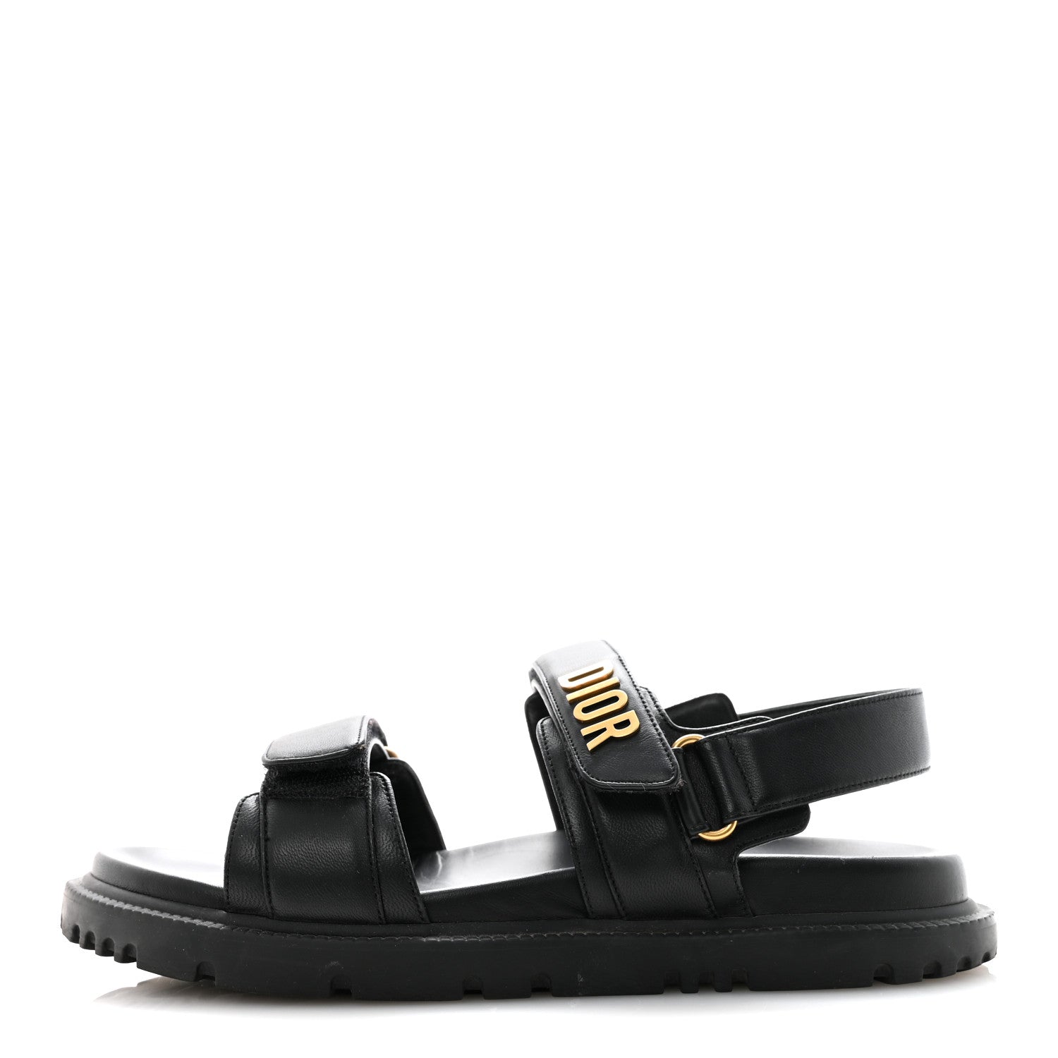 Christian Dior Lambskin Dioract 10mm Slide Sandals 39.5 Black 1 of 10