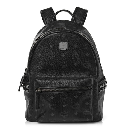 MCM Visetos Small Side Stud Stark Backpack Black 1 of 9
