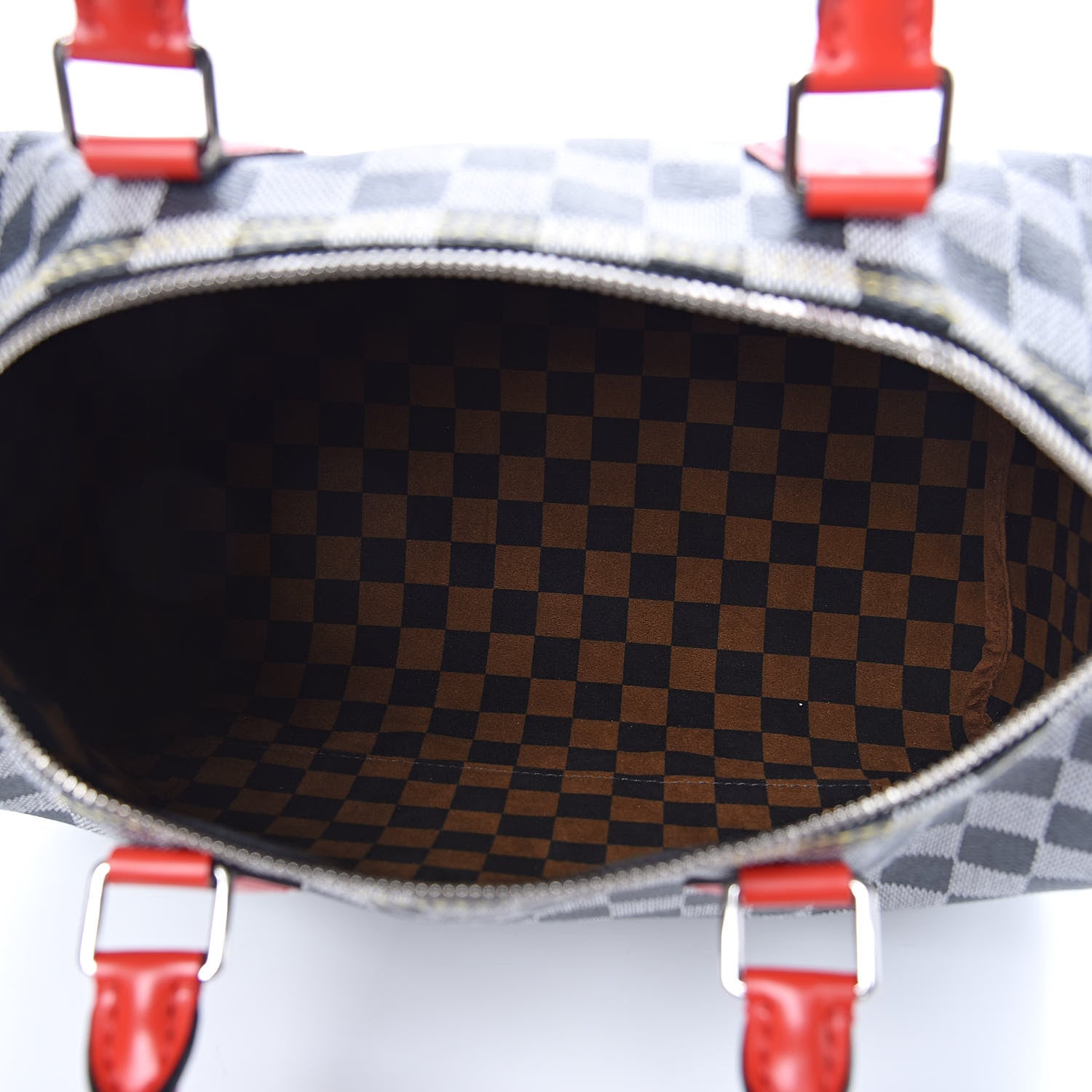 Louis Vuitton Damier Speedy Bandouliere 30 Black White 5 of 11