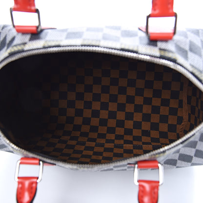 Louis Vuitton Damier Speedy Bandouliere 30 Black White 5 of 11