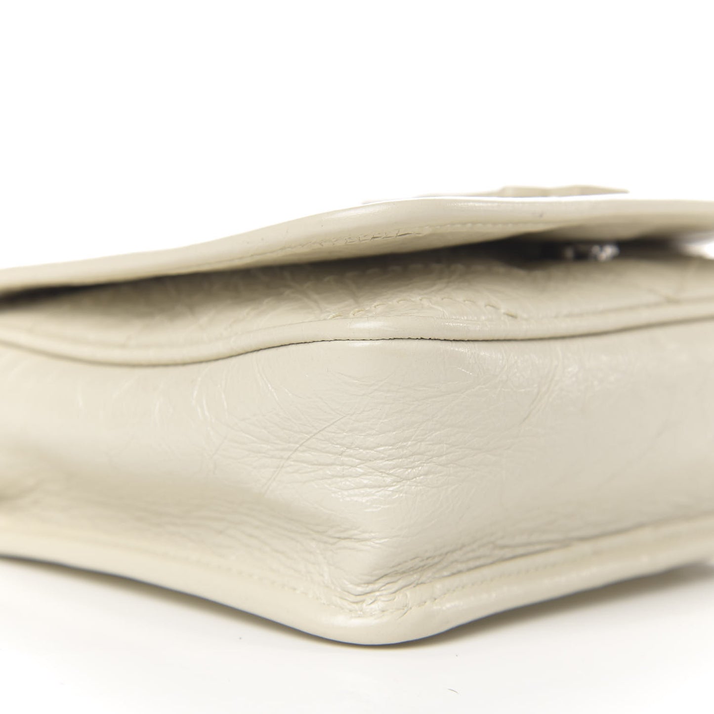 Crinkled Calfskin Matelasse Monogram Niki Chain Wallet Crema Soft