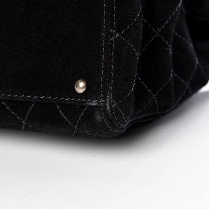 Chanel Suede Diamond Stitched Flap Bag Black 14 of 17