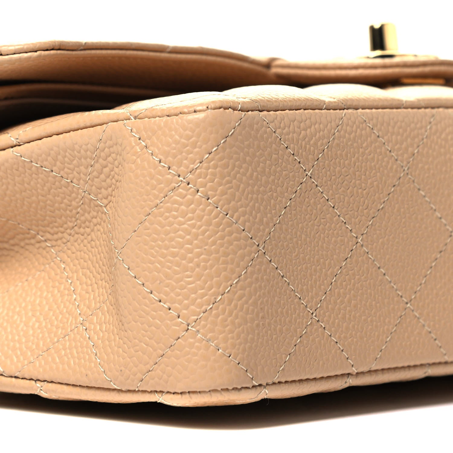 Chanel Caviar Quilted Medium Double Flap Beige 8 of 9