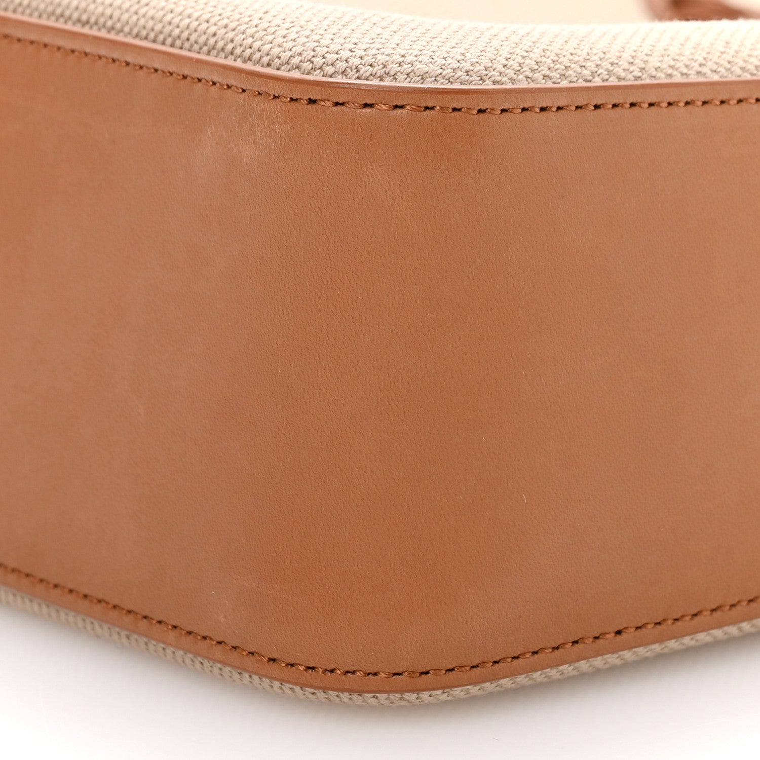Saint Laurent Canvas Calfskin Small Bucket Bag  Desert Dust Brick 7 of 11