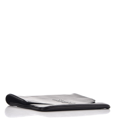Saint Laurent Chevre Monogram Fold Over Clutch Black 4 of 7